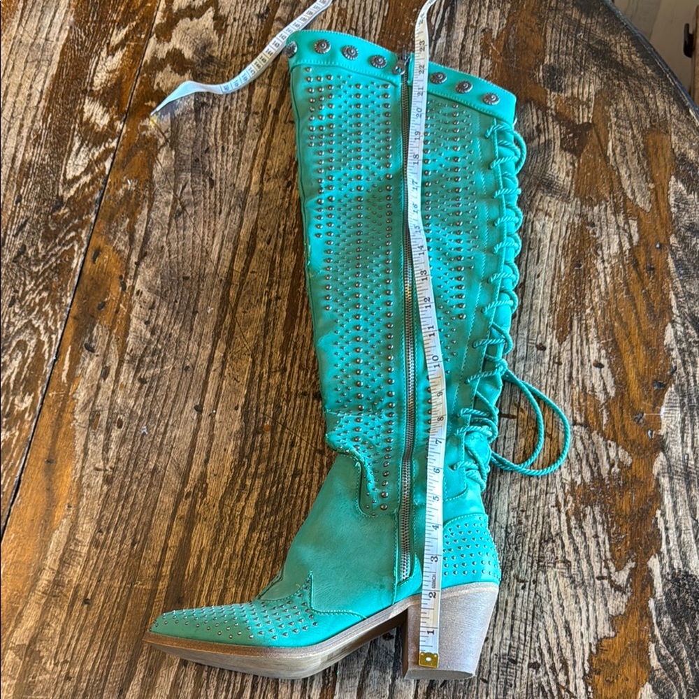Women's Turquoise Knee-High Boots